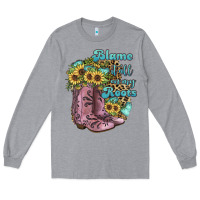 Heather Grey Blame It All On My Roots Long Sleeve Tee - JahusDesignShop