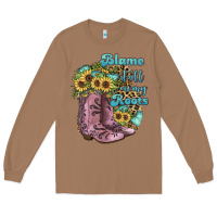 Toasted Coconut Blame It All On My Roots Long Sleeve Tee - JahusDesignShop
