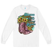 White Blame It All On My Roots Long Sleeve Tee - JahusDesignShop