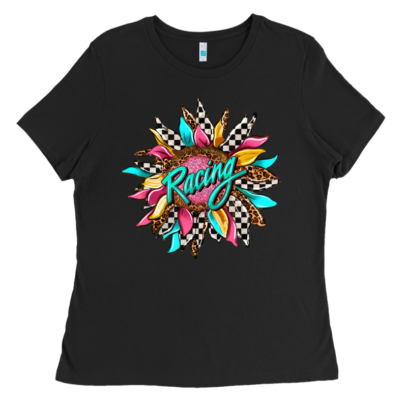 Racing Sunflower Front Ladies Tee by AdoDesignShop | Teevron