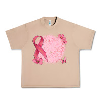 Burro customized breast cancer ribbon and background Urban Heavy Tee - MaliasSmallBusiness