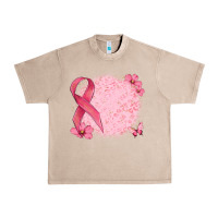 French Oak customized breast cancer ribbon and background Urban Heavy Tee - MaliasSmallBusiness
