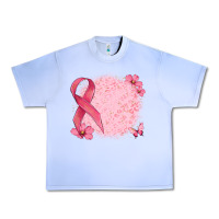 Grape Ice customized breast cancer ribbon and background Urban Heavy Tee - MaliasSmallBusiness
