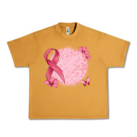 Peanut Butter customized breast cancer ribbon and background Urban Heavy Tee - MaliasSmallBusiness