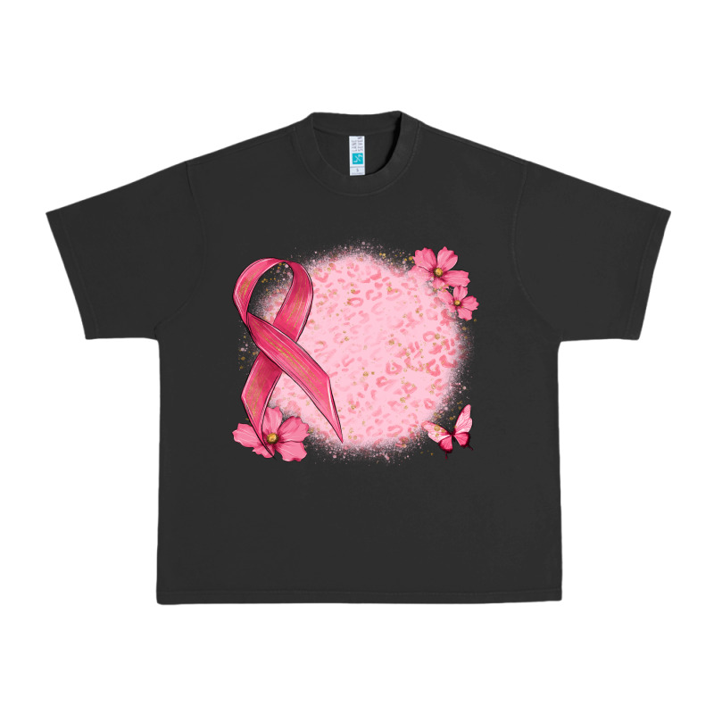 Customized Breast Cancer Ribbon And Background Urban Heavy Tee by MaliasSmallBusiness | Teevron