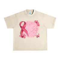 Sandshell customized breast cancer ribbon and background Urban Heavy Tee - MaliasSmallBusiness