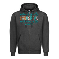 Charcoal Heather Some of Y'alls Cornbread Ain't Done In Middle Zipper Hoodie - texasbilliewilder