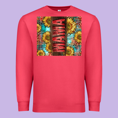 Mama Sunflower Premium Sweatshirt Designed By Cowgirlartshop