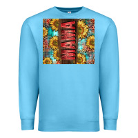 Ocean Blue Mama Sunflower Premium Sweatshirt - CowGirlArtShop