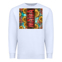 White Mama Sunflower Premium Sweatshirt - CowGirlArtShop
