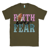 Army Green faith over fear Classic Tee - NancyCooperArtShop
