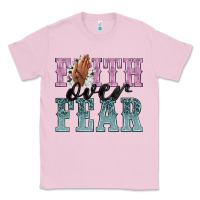 Bubblegum Pink faith over fear Classic Tee - NancyCooperArtShop