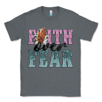 Charcoal Heather faith over fear Classic Tee - NancyCooperArtShop