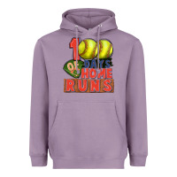 Lavender 100 days of home runs softball Heavyweight Hoodie - CowGirlArtShop