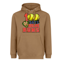 Toasted Coconut 100 days of home runs softball Heavyweight Hoodie - CowGirlArtShop
