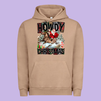 Howdy Christmas Rodeo Santa Urban Hoodie Designed By Fadigitalartstudio