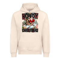 Sandshell Howdy Christmas Rodeo Santa Urban Hoodie - FaDigitalArtStudio