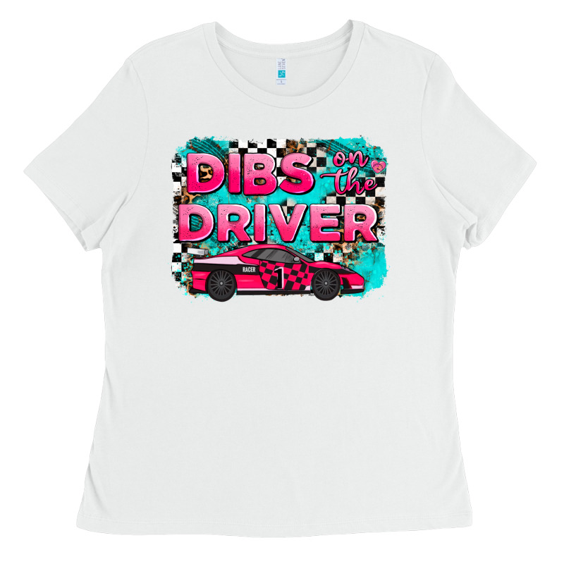 Dibs On The Driver Background Ladies Tee by AdoDesignShop | Teevron