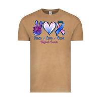 Peace Love Cure Thyroid Cancer Vintage Tee | Teevron