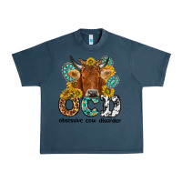 Midnight Navy obsessive cow disorder Urban Heavy Tee - NancyCooperArtShop