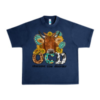 Navy obsessive cow disorder Urban Heavy Tee - NancyCooperArtShop