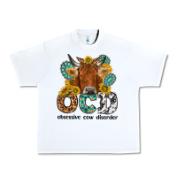 White obsessive cow disorder Urban Heavy Tee - NancyCooperArtShop