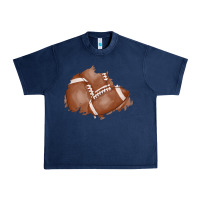 Navy football patch Urban Heavy Tee - AdoDesignShop