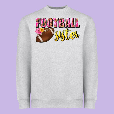 Football Sister Heavyweight Sweatshirt Designed By Bundleandbundleshop