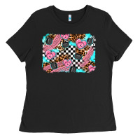 Black race day background Ladies Tee - AdoDesignShop
