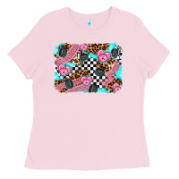 Bubblegum Pink race day background Ladies Tee - AdoDesignShop