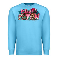 Ocean Blue Blessed memaw Mother's Day Premium Sweatshirt - CowGirlArtShop