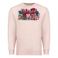 Pale Pink Blessed memaw Mother's Day Premium Sweatshirt - CowGirlArtShop