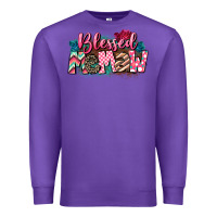 Purple Blessed memaw Mother's Day Premium Sweatshirt - CowGirlArtShop