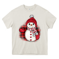 Cream christmas snowman Heavy Core Tee - JahusDesignShop