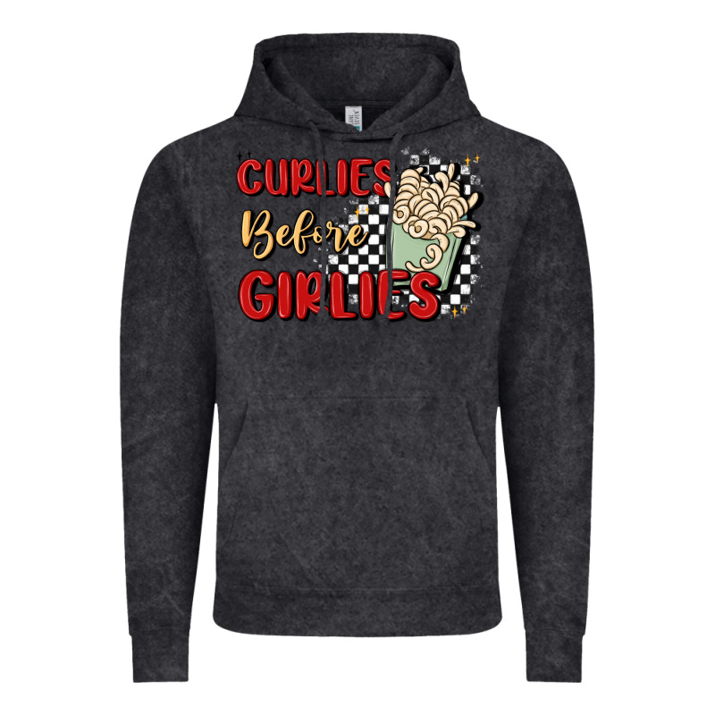 Curlies Before Girlies Vintage Hoodie by MaliasSmallBusiness | Teevron