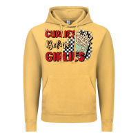 Vintage Mustard curlies before girlies Vintage Hoodie - MaliasSmallBusiness