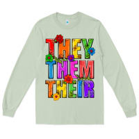 Matcha They Them Their Pride LGBTQ Long Sleeve Tee - BundleAndBundleShop