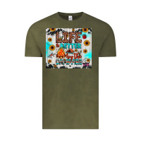 Vintage Olive life is better by the campfire Vintage Tee - JahusDesignShop