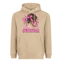 Mushroom breast cancer survivor messy bun Heavyweight Hoodie - CowGirlArtShop