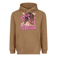 Toasted Coconut breast cancer survivor messy bun Heavyweight Hoodie - CowGirlArtShop