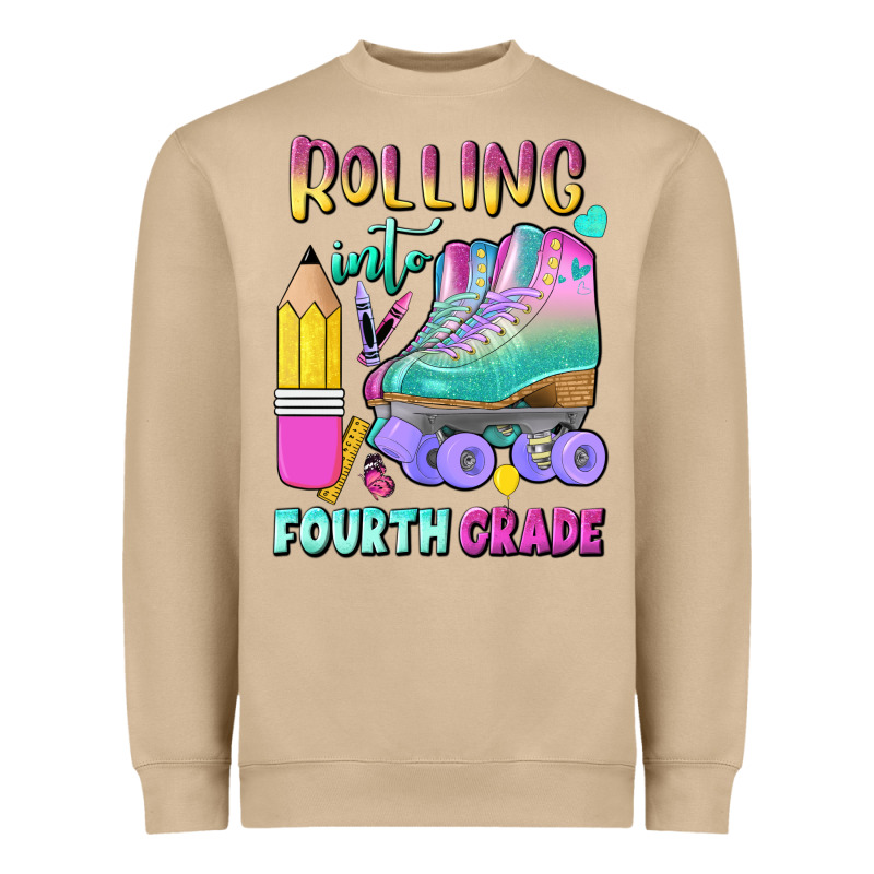 Rolling Into Fourth Grade Heavyweight Sweatshirt by BundleAndBundleShop | Teevron