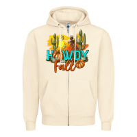 Sandshell Howdy Fall Zipper Hoodie - texasbilliewilder