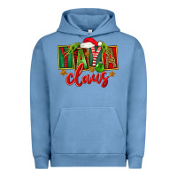 Pigment Pebble Blue Christmas Yaya Claus Urban Hoodie - FaDigitalArtStudio