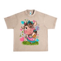 French Oak little cute cow Urban Heavy Tee - NancyCooperArtShop