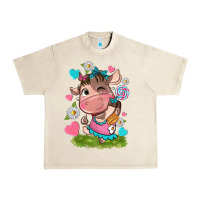 Little Cute Cow Urban Heavy Tee | Teevron