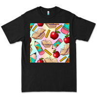 Black school seamless pattern Premium Tee - BundleAndBundleShop