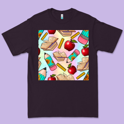 School Seamless Pattern Premium Tee Designed By Bundleandbundleshop