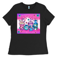 Black stitch coffee cups Ladies Tee - Jasminsmagicworld