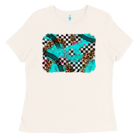 Bone race day turquoise background Ladies Tee - AdoDesignShop