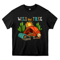 Black wild and free camp Heavy Core Tee - AdoDesignShop